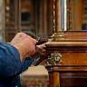 Antique furniture restoration in progress