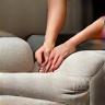 Upholstery refurbishment with new fabric samples